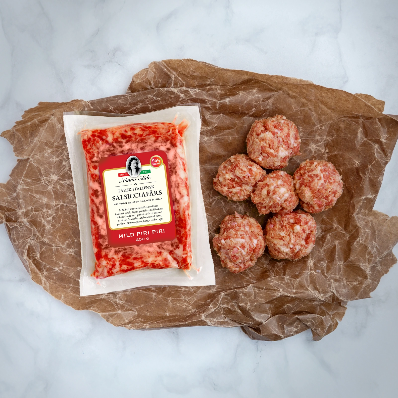 Salsicciafärs mild piri piri