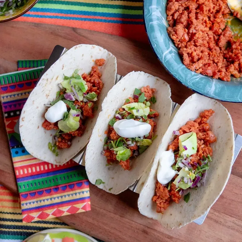 TACOS CON CHORIZO
